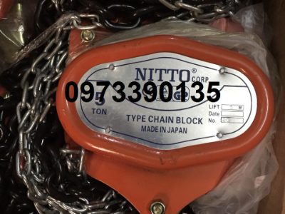 Pa lăng xích kéo tay 5 tấn 3m hàng Nitto, giá rẻ liên hệ 0973390135