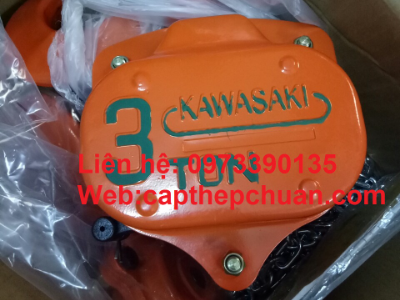 Pa lăng xích kéo tay 3 tấn Kawasaki hàng chính hãng, giá rẻ tại Hà Nội