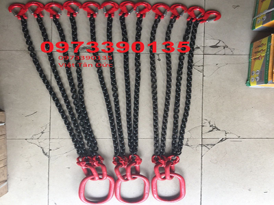  Sling xích cẩu hàng 1-4 chân đủ tải trọng từ 1 đến 30 tấn sẵn tại kho Tân Đức